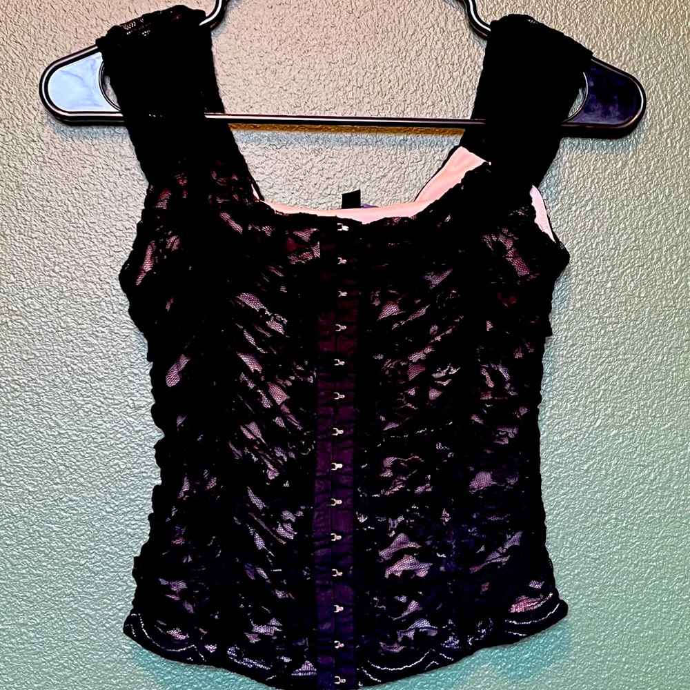 Moa moa lace corset off the shoulder top